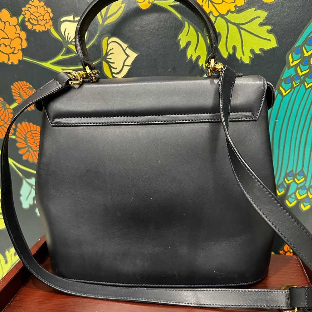 Salvatore Ferragamo Vintage High-Heel Hardware Leather Top Handle Crossbody Bag - Picture 8 of 13